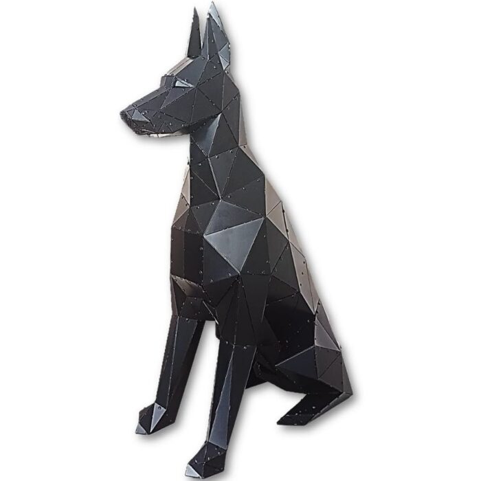 Sitting Doberman Statue