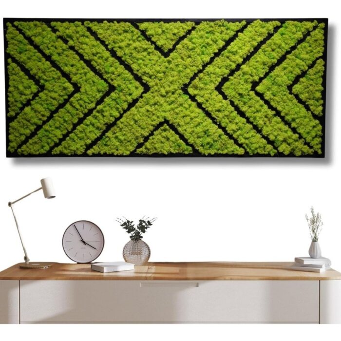 Handmade Rectangle Moss Pattern Wall Art