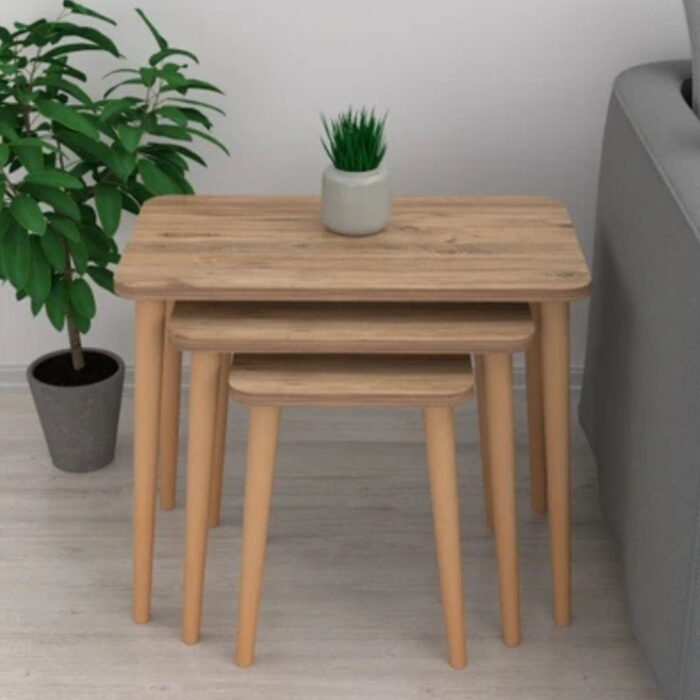 3-Piece Nesting Table Atlantic Pine