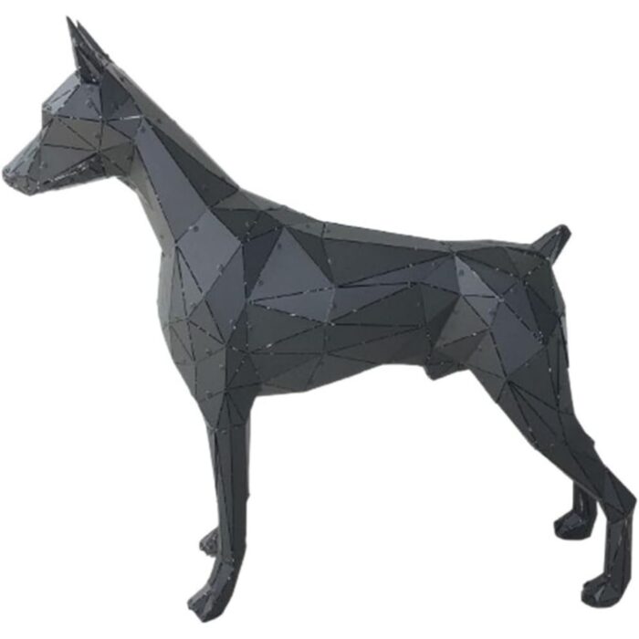 Doberman Metal Sculpture