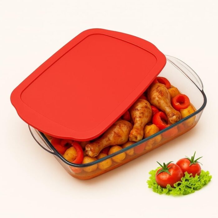 Large Glass Baking Dish with Lid