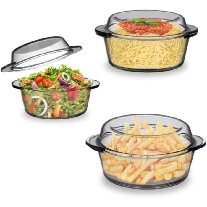 Glass Casserole with Lids